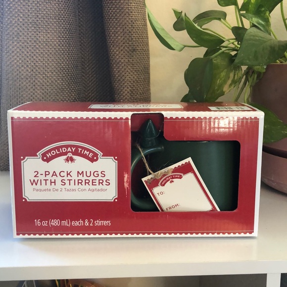 Holiday Time mugs w/stirrers - Picture 1 of 5